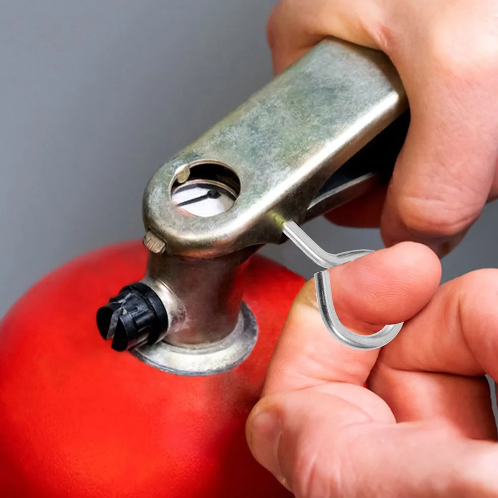 50 set Fire Extinguisher Pin Set Safety Lock Replacement Pull Pins Plastic Tamper Seals for Home Office Use Iron Security