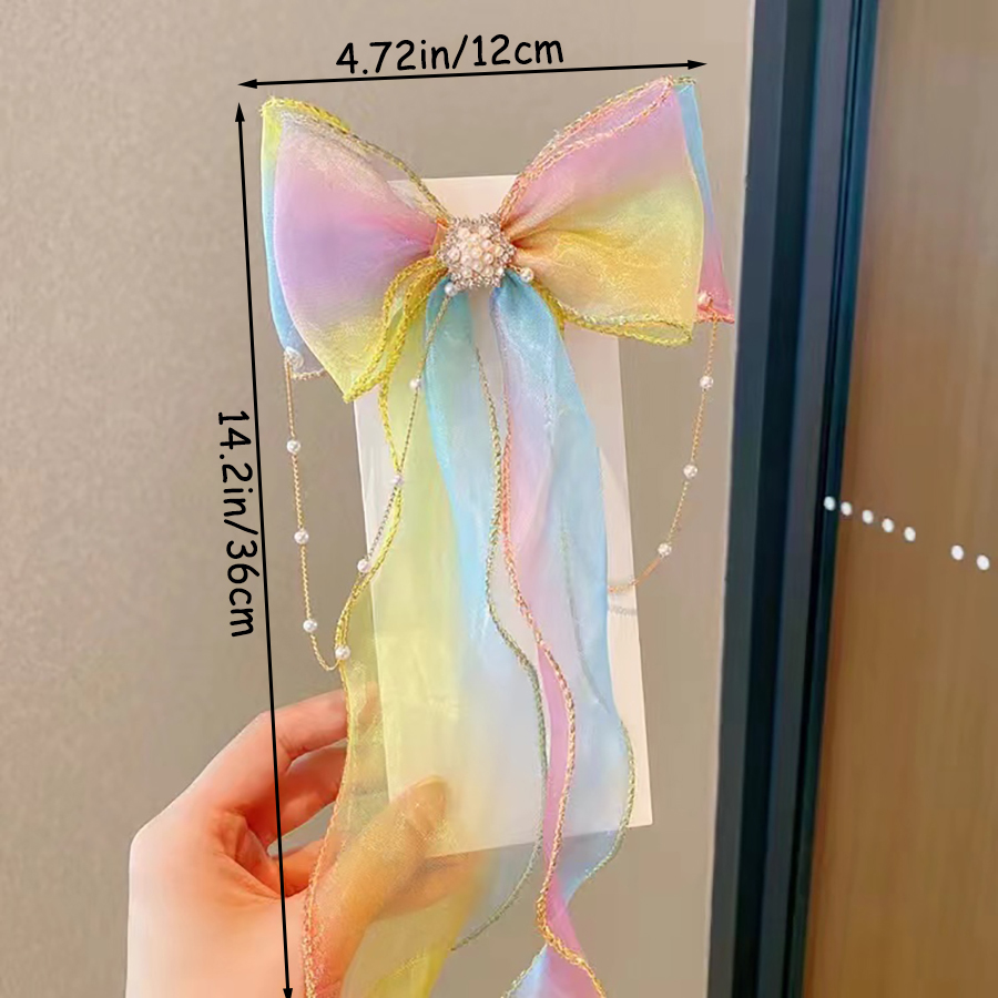 Haarschmuck für Kinder, Perlenquasten, Schleifen, Bänder, geflochtene Haarnadeln, Kopfschmuck, Mädchen, Prinzessin, Haarspangen, Haarschmuck