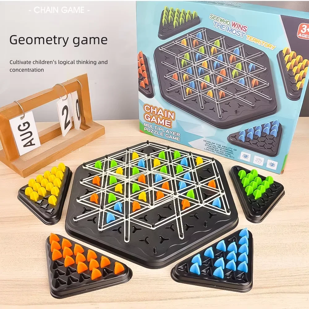 Chain Triangle Chess Splendor Duel Board Game Strategy Game for Kids and Adults Fun Family Game Logic Chess Track Tables Game