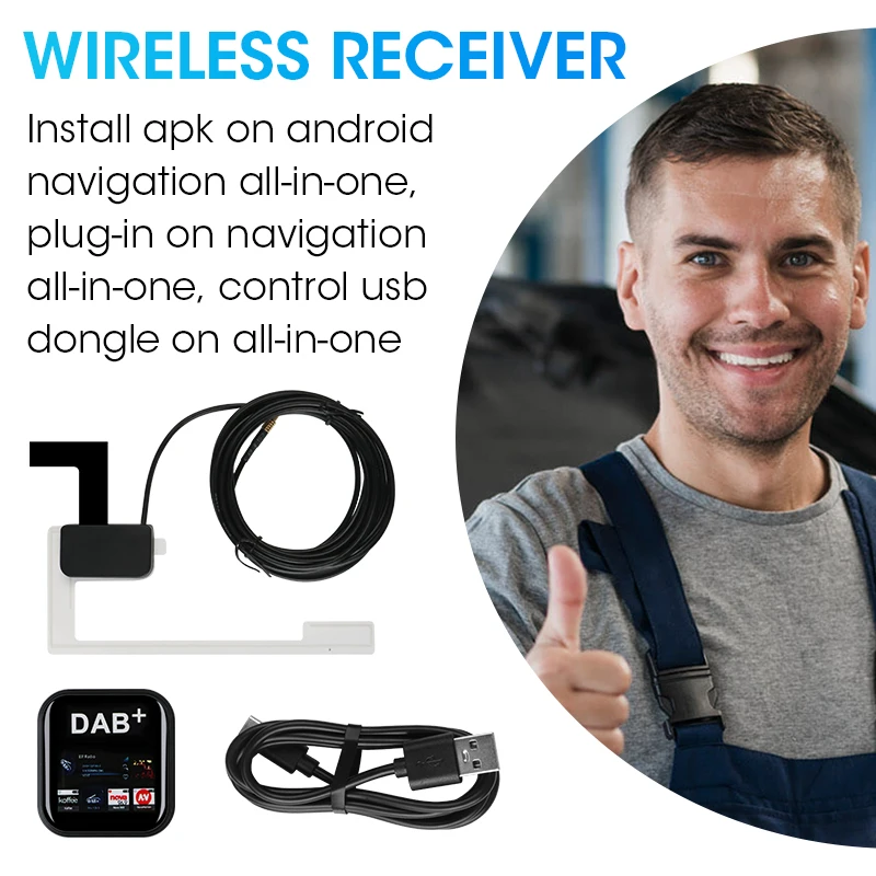 Srnubi DAB/DAB+ Antenna With USB Adapter Universal Android Car Radio GPS Stereo Receiver Europe DAB DAB+ Signal Head Unit Player