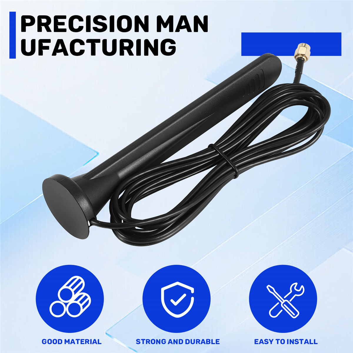 ルーター用防水磁気吸盤アンテナ,高ゲイン,屋外,smaオス,新品,gsm,gprs,3g,4g,5g,15dbi,600-6000mhz