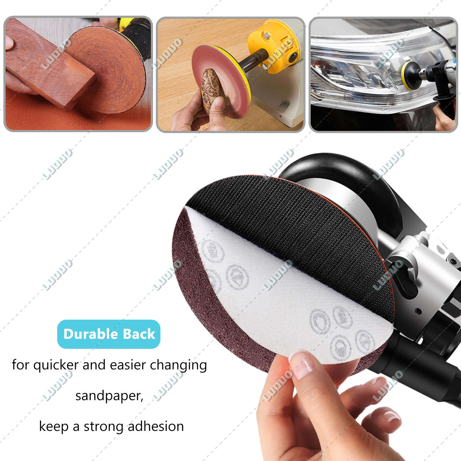 2 3 4 5 6 Inch Round Sandpaper Disk Hook & Loop Sanding Disc Sanding Paper Sheet For Wood Steel Jewelry Car Detailing Polishing