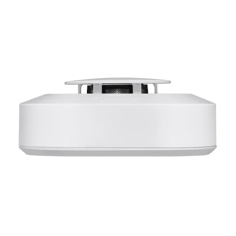 Detector de humo inalámbrico de protección contra incendios de color blanco: sensor de humo altamente sensible para sistema de alarma doméstica