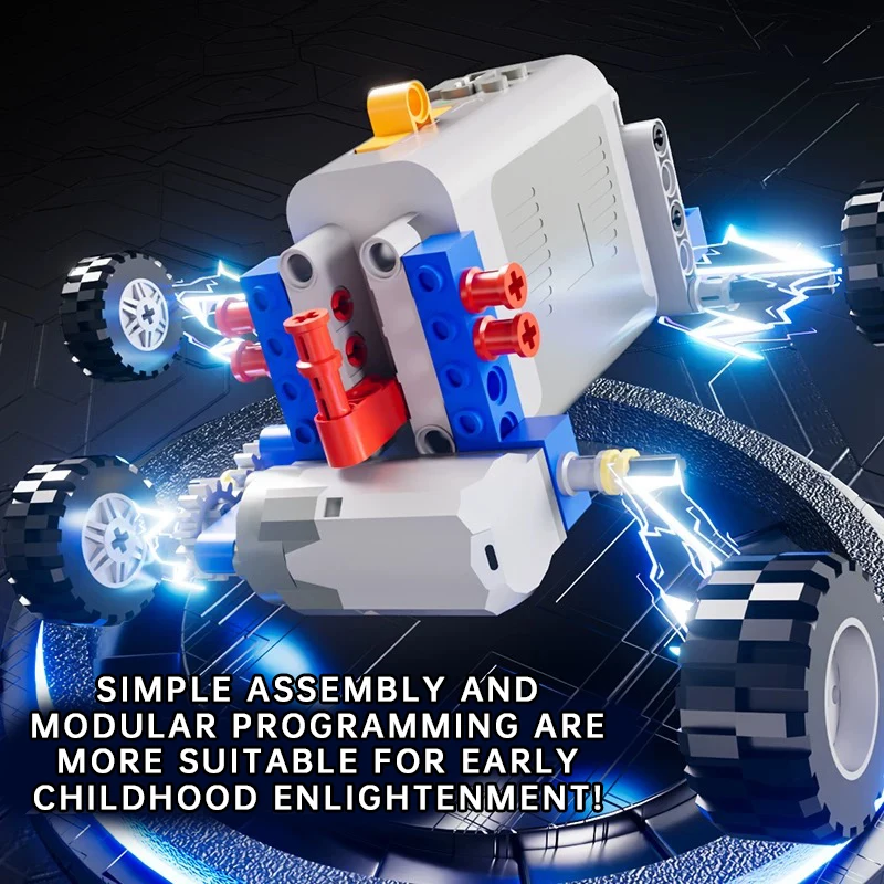 9686 Programmable Robot-Power Group Accessories-Building Block Programmable Motor-Suitable for Building Block Cars and Robots