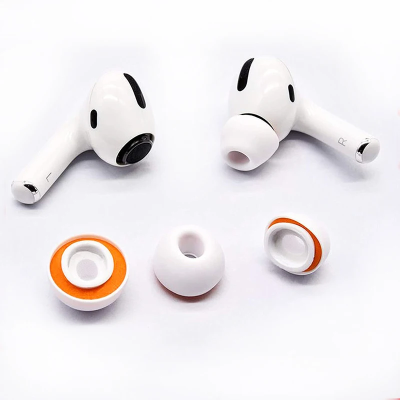 Cuscinetti auricolari in Memory Foam per Airpods Pro auricolari Bluetooth Wireless tappi per auricolari in Silicone auricolari auricolari 2 pz/paia