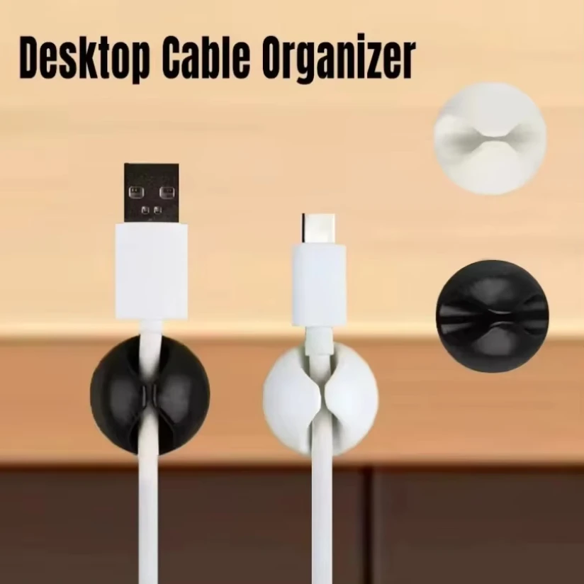 1/5/10/20 pçs cabos de dados de borracha titular protetor cabo mini cabo de dados de mesa usb tipo-c organizador para smartphones clipes de carro