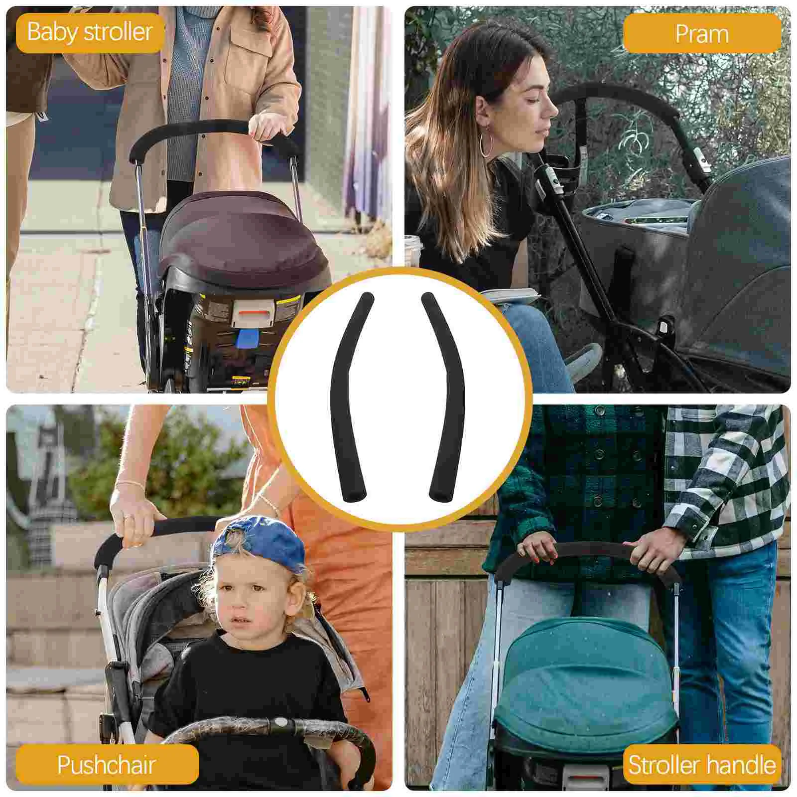 ป้องกันเด็กรถเข็นเด็กบาร์ Grip Bar Handle Warmer Bar Pram โฟมพนักพิงครอบคลุม Universal ป้องกันรถเข็นเด็กบาร์