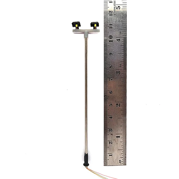 10Pcs 2Led lampione 1:100 scala Ho lampione scenario Mini lampione per tavolo sabbia modello 2