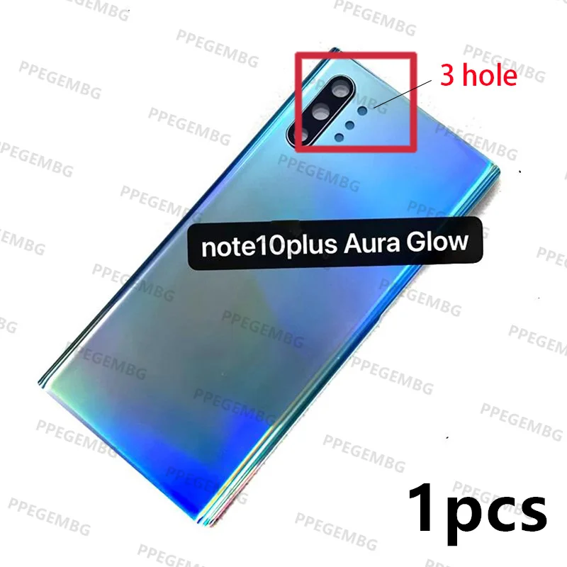 Zurück Glas Ersatz Für Samsung Galaxy Note 10 N970 note 10 plus N975 Batterie Abdeckung Hintere Tür Gehäuse Fall Kamera objektiv Aufkleber