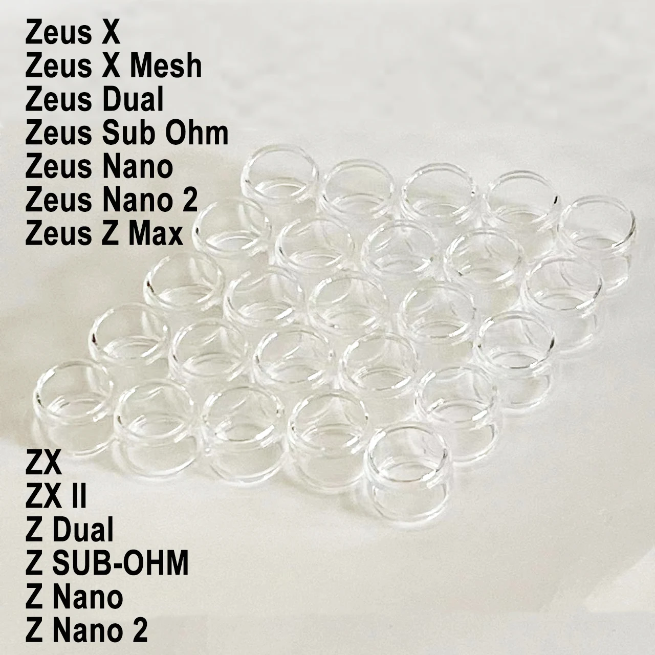 5 uds burbuja de vidrio grueso Zeus /Zeus Dual/Zeus X /Sub Ohm tanque/ZX /ZX II/Z SUB-OHM/Z Nano 2 Max bombilla de vidrio modelo geométrico