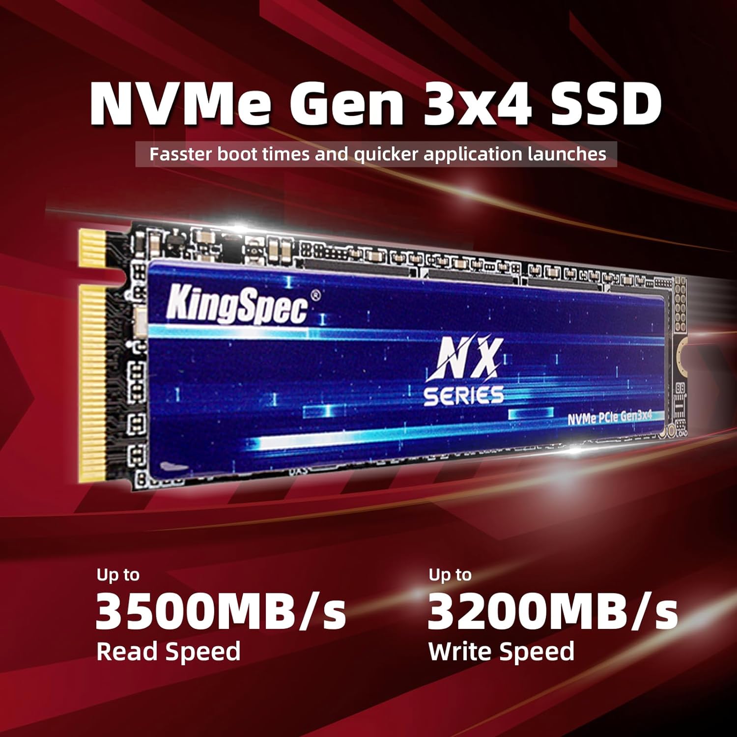 KingSpec SSD M2 NVME 512GB 256GB 1TB Ssd M.2 2280 PCIe 3.0 SSD Nmve M2 Disco rígido Unidade de estado sólido interna para laptop