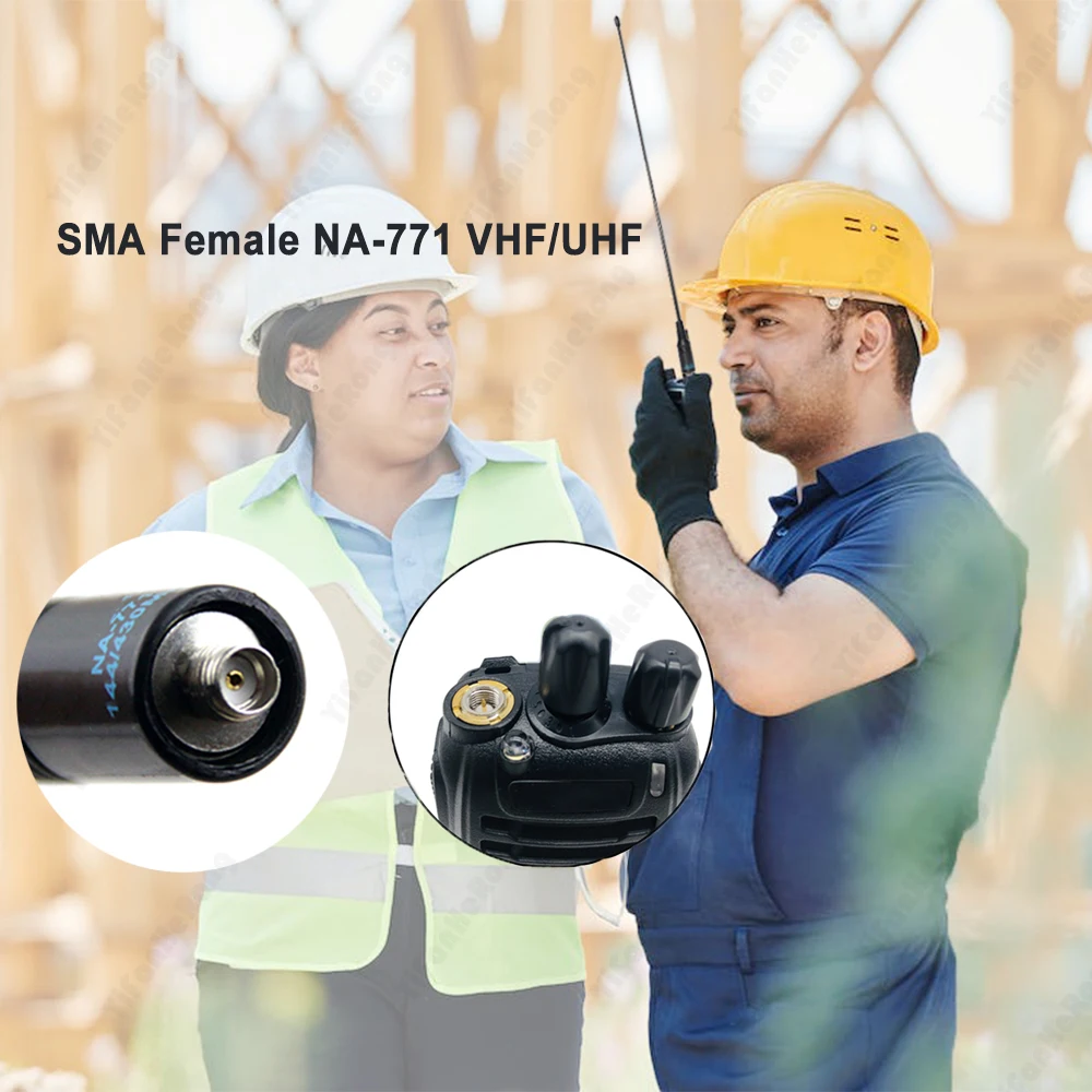 Antenna NA-771 originale SMA-F femmina VHF/UHF Dual Band Gain Antenna per Kenwood BaoFeng UV-5R UV-82 BF-888S CB Radio