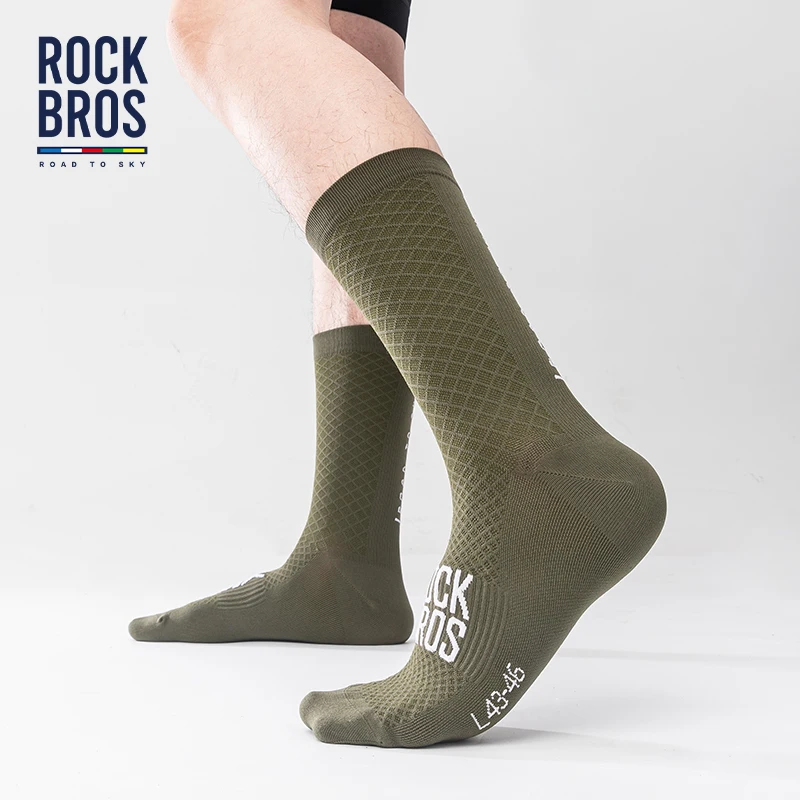Calcetines de ciclismo ROCKBROS ROAD TO SKY, calcetines deportivos profesionales, calcetines transpirables para bicicleta, calcetín absorbente de golpes de alta elasticidad