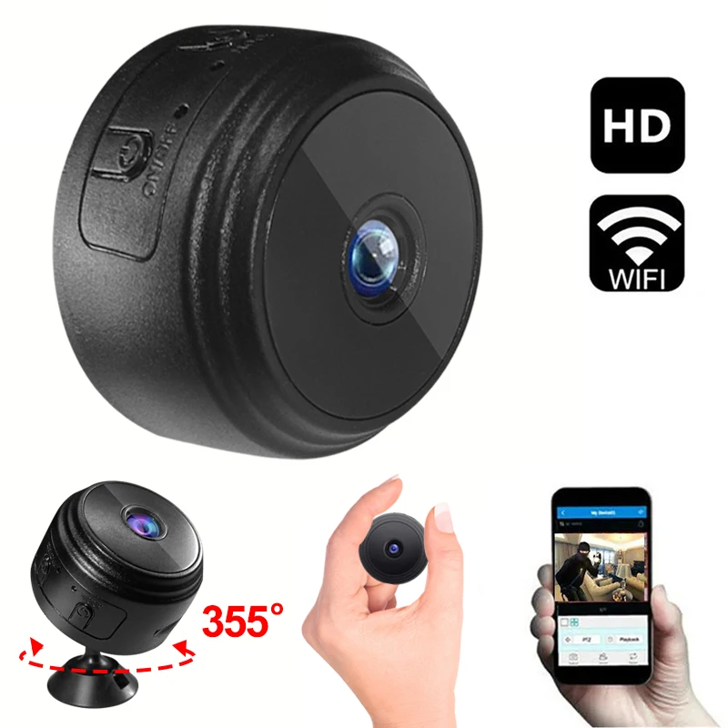 Mini telecamera A9 HD 720P Sicurezza domestica intelligente Telecamera IP WiFi Monitor Telecamera remota mobile Applicazione remota mobile