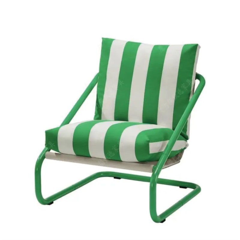 Warming Minimalist Wrought Iron Chairs Red And Green Chairs Sofa Chairs Home Single Chairs Outdoor Leisure Armchairs Dropship
