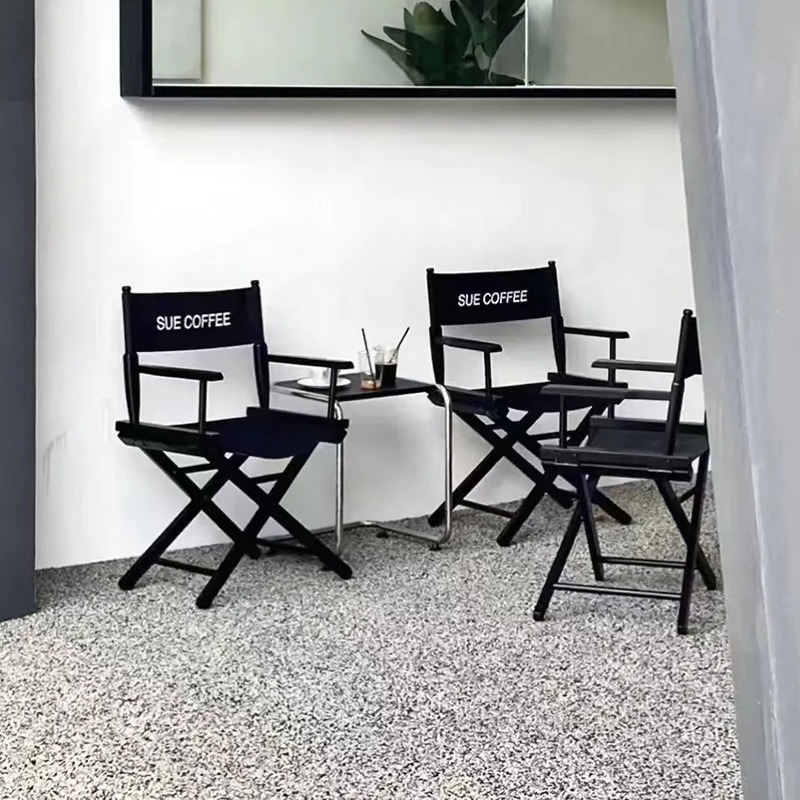 Massivholz Bar stühle Design hoher Klapp hocker moderne Sessel tragbare Barhocker im Freien mit Rückenlehne Wohn möbel