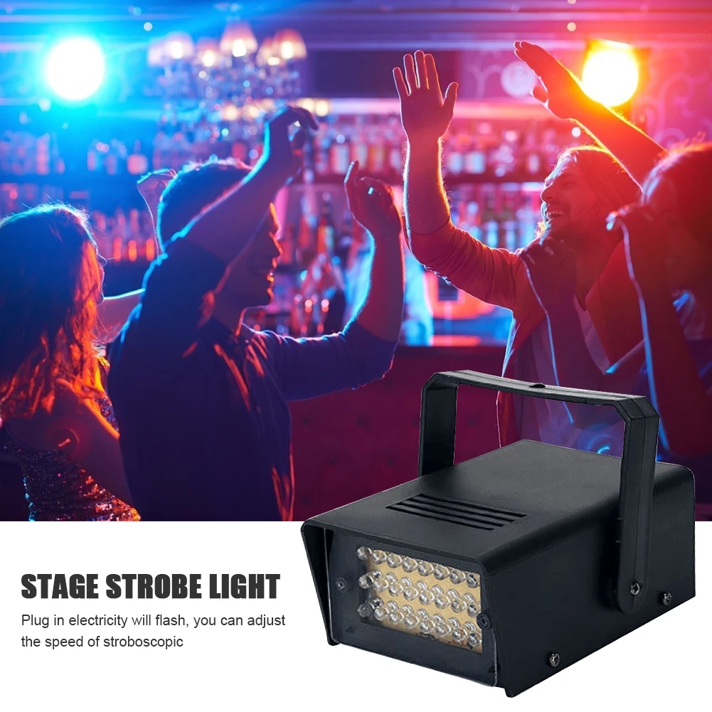 Flash led branco palco flash iluminação luzes estroboscópicas presente velocidade ajustável ktv dj discoteca festa luz estroboscópica