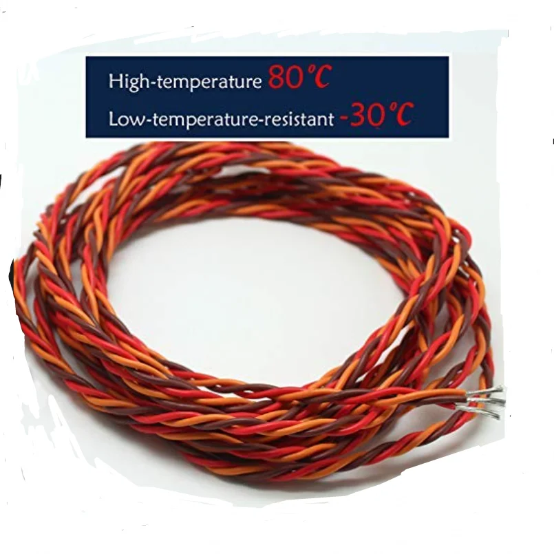 5M 16 Chân 22AWG 26awg 30/60 Core 3 Cách Xoắn Servo Nối Dài JR Futaba Xoắn Dây Dẫn Dành Cho RC Máy Bay Phụ Kiện