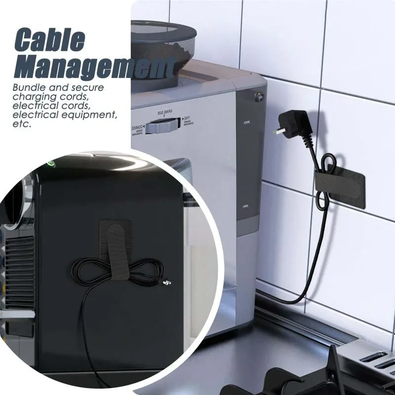 Fascette per cavi riutilizzabili Fissaggio per cavi Organizzatore per cavi Supporto per fune Cinghie per organizer per cavi regolabili autoadesive Gestione della scrivania