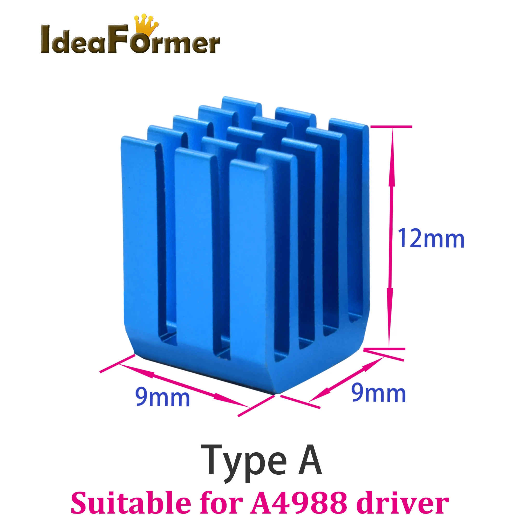 4/5/10 Cái/lốc 3D Máy In Phần Động Cơ Bước Driver Tản Nhiệt Làm Mát Khối Tản Nhiệt Cho TMC2100 LV8729 DRV8825 Ổ Mô Đun