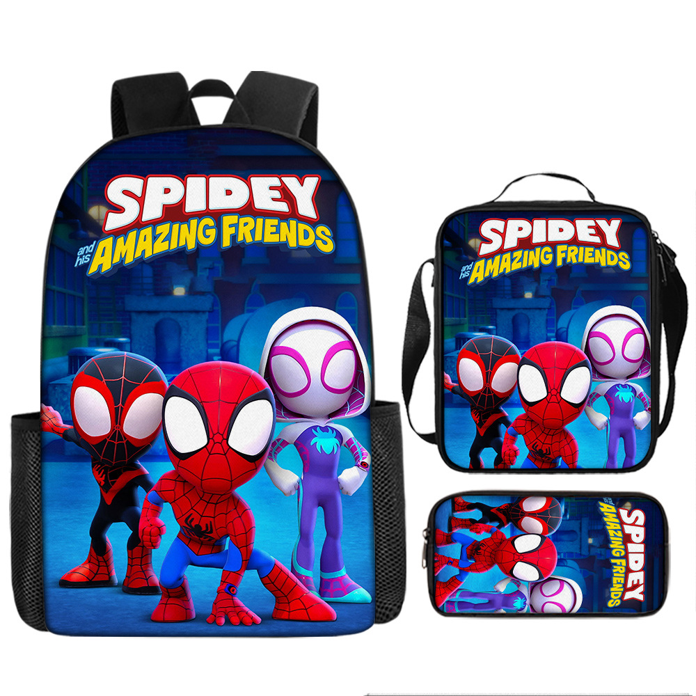 Disney 3pc Rucksack Set Große Kapazität jungen Schul Spider Man Schulter Tasche Stift Fall Mode Tasche Student Geschenk