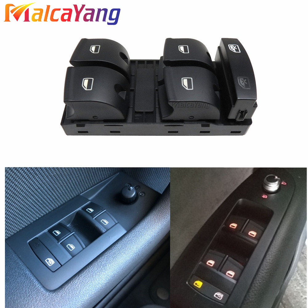 高品質電力パネルウィンドウマスターコントロールスイッチボタンアウディ A3 8P スポーツバック A6 4F 4G C6 Q7 4L 4F0 959 851F