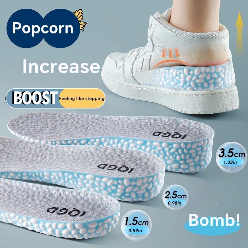 1 paio di solette invisibili per aumento di altezza in materiale EVA per scarpe traspiranti assorbimento degli urti comode per donna uomo
