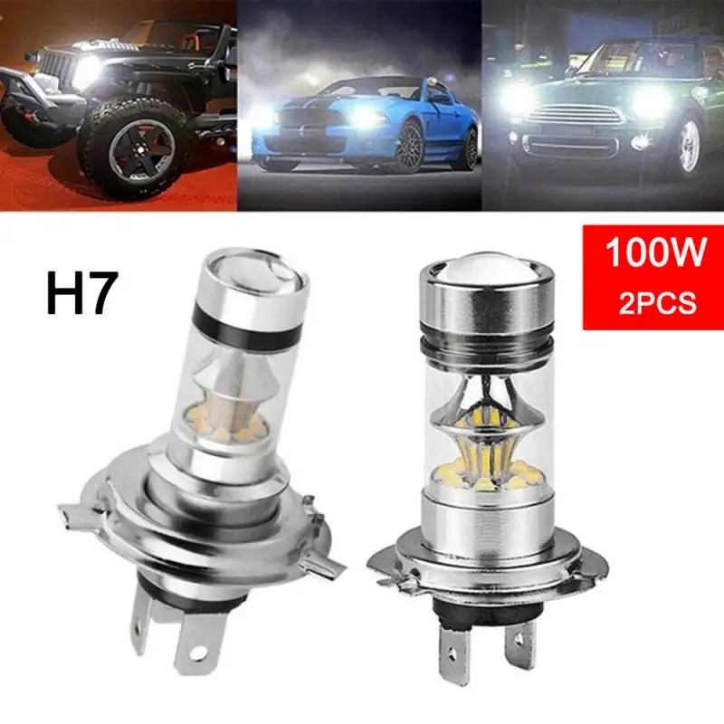 2Pcs LED H4 H7 Car Headlight H11 H8 H9 H10 H1 H3 Car Fog Light Bulbs 9005 9006 Auto Driving Running Lamps 12000LM 80W 12V