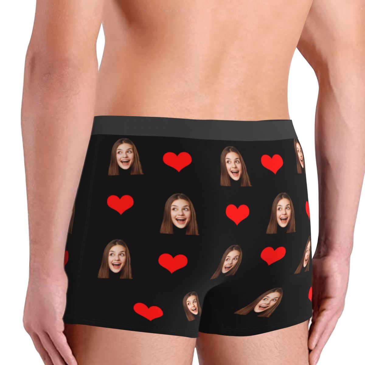Roupa íntima personalizada para homens, cuecas boxers personalizadas com presentes faciais para namorado e marido, presente de dia dos namorados de Halloween