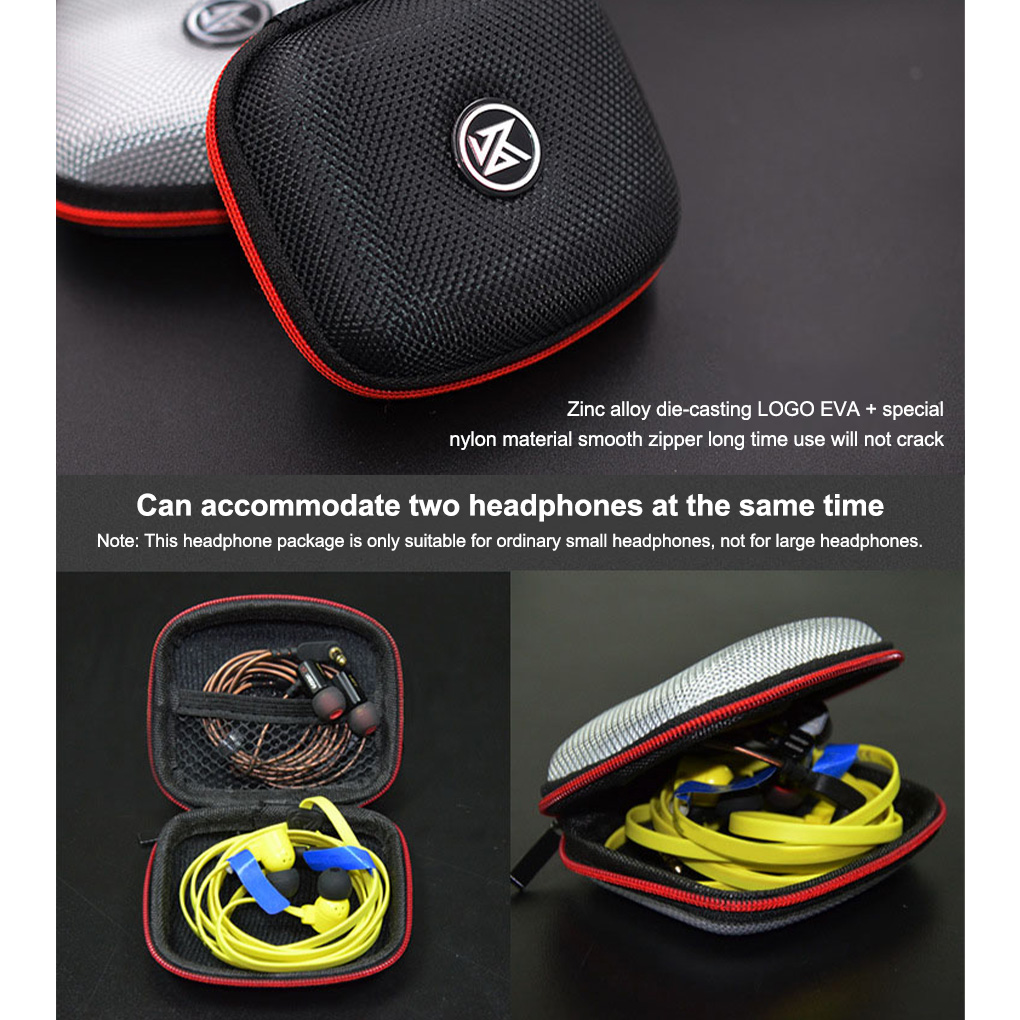 KZ Earphone Storage Bag Square Headset Box Indoor Outdoor Travelling Earphones Storaging Case Accessories with Zipper