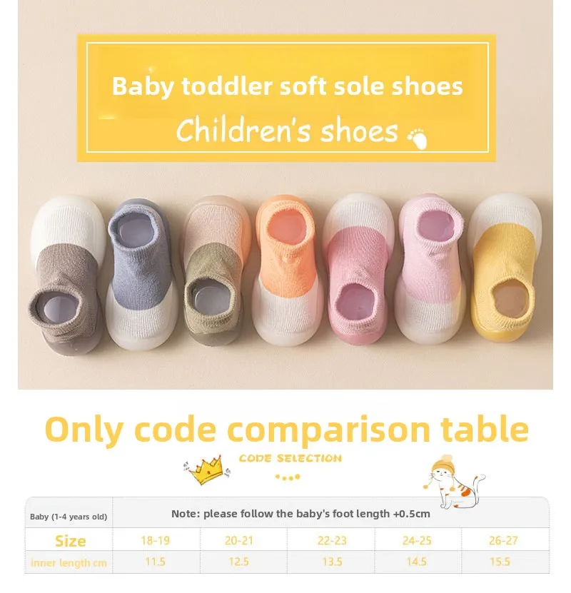 2025 Autunno Nuovi Bambini Color Block Calzini antiscivolo Scarpe Indoor Baby Walker Calzini Scarpe da pavimento antiscivolo per i più piccoli