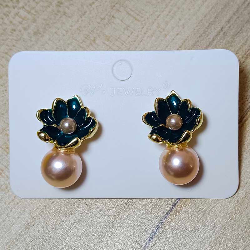 Серьги-гвоздики женские с голубыми цветами, серебро 925 пробы