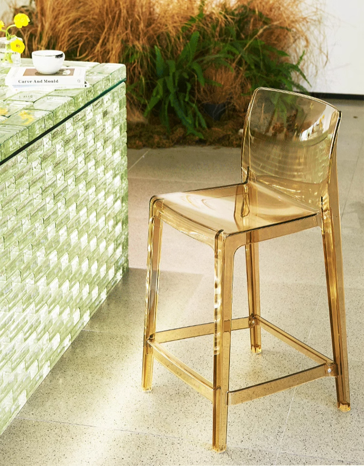 Taburete de Bar acrílico transparente, escritorio frontal, caja registradora, taburete alto, mesa de isla para el hogar, silla, cafetería, restaurante, sillas altas