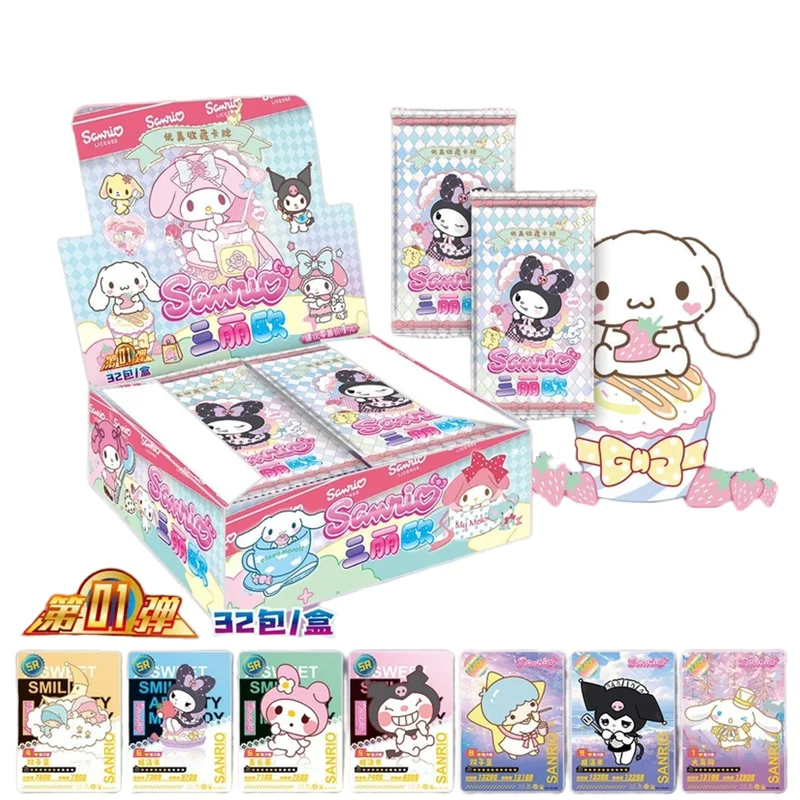 การ์ด Sanrio Kuromi My Melody Trading Card เกม Hello Kitty Booster Box การ์ตูนน่ารักคอลเลกชันของเล่นคริสต์มาสของขวัญ