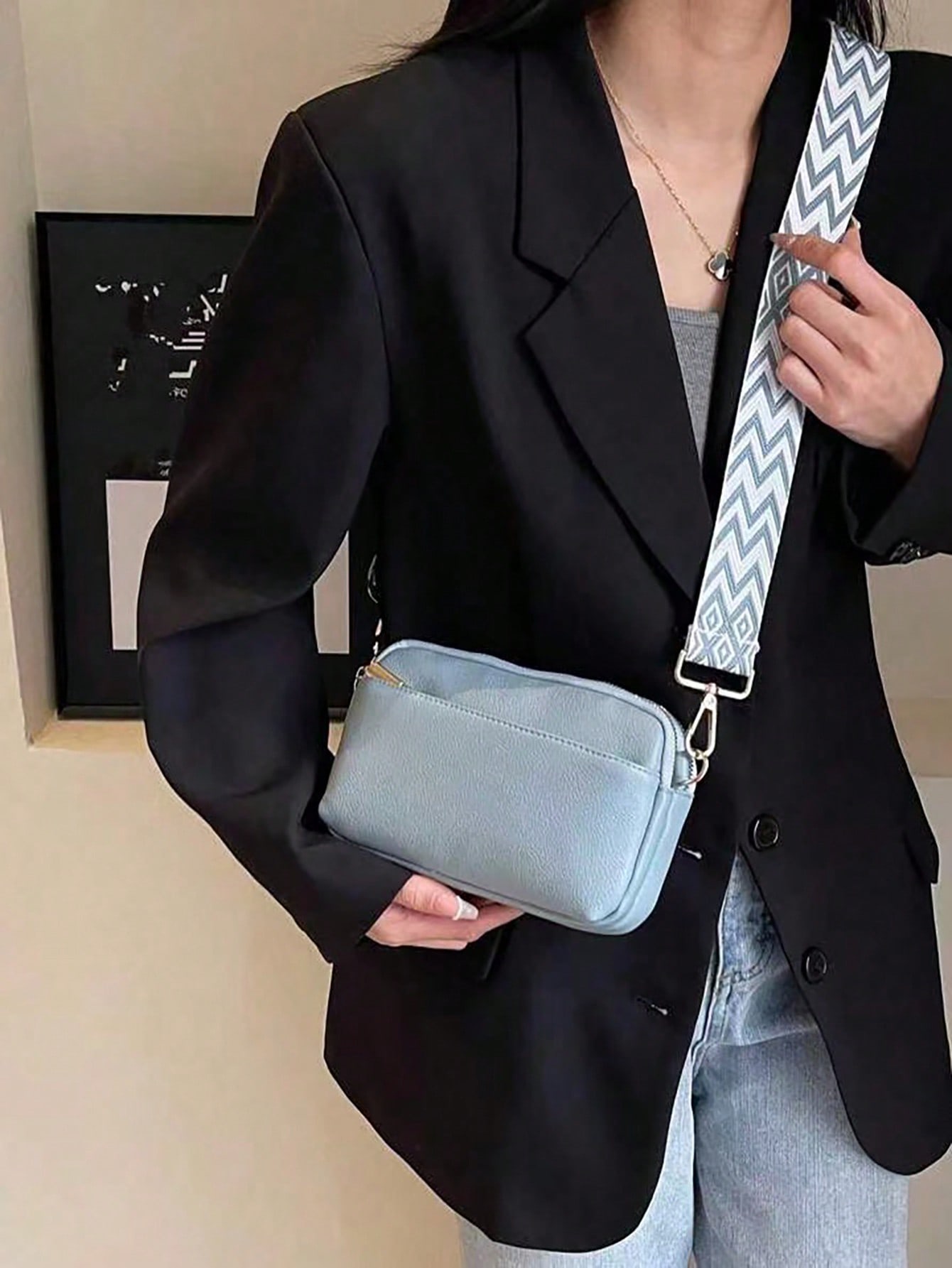 シンプルなソリッドカラーのクロスボディバッグ、ファッショナブルなPUショルダーバッグ、Phon Eウォレット付きレディースカジュアルハンドバッグ