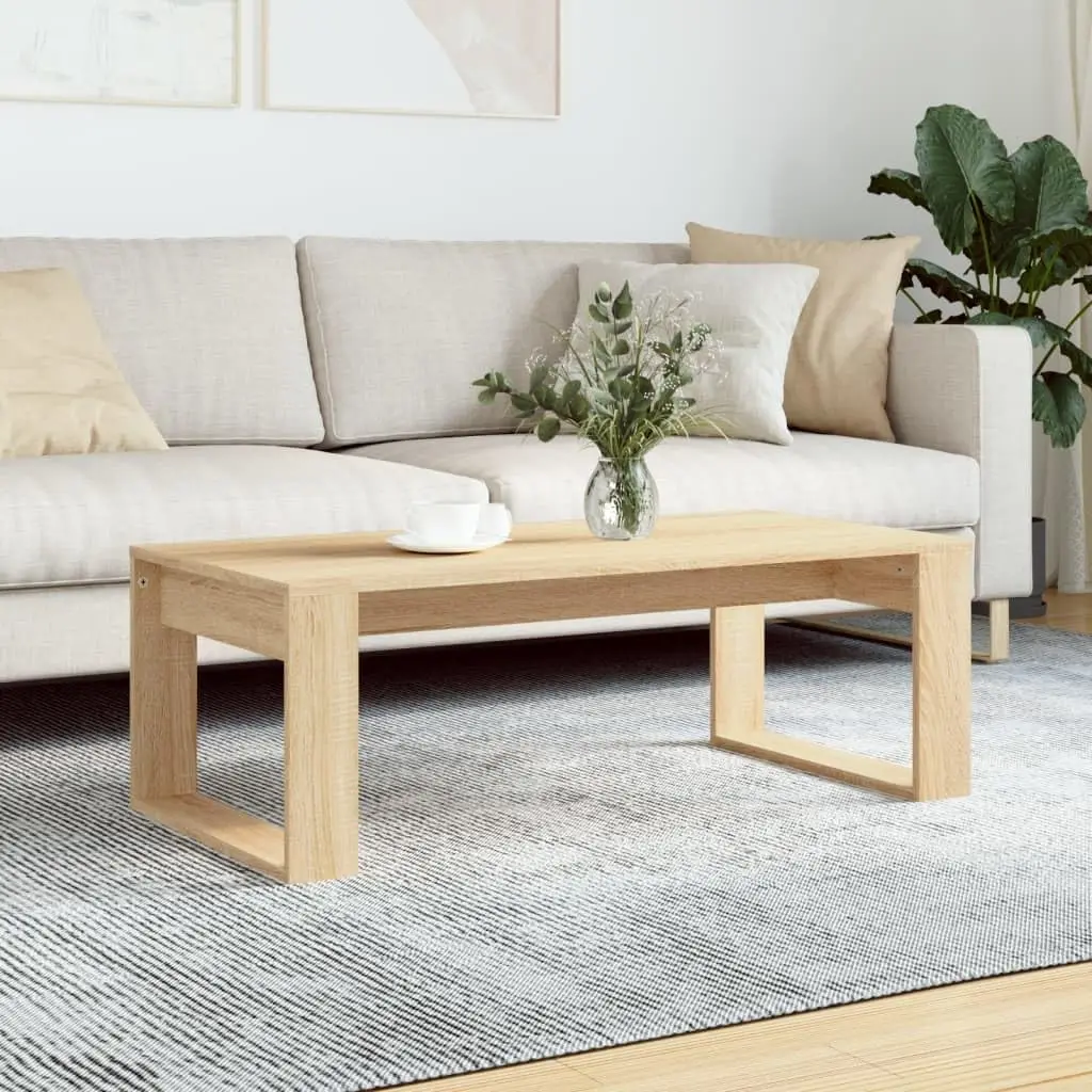 Sonoma-Oak 102x50x35 cm Holzwerkstoff Beistelltisch Wohnzimmertisch Salontisch Kaffeetisch Cautschtisch Couchtisch Wohntisch