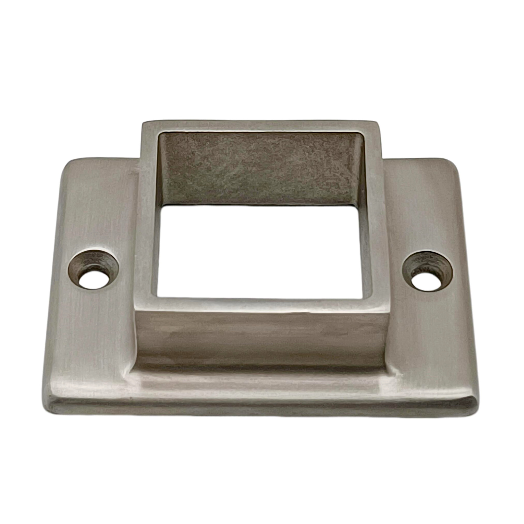 316 스테인리스 스틸 새틴 광택 타원형 난간 베이스 플랜지, 38.1mm 사각형 계단 난간 포스트