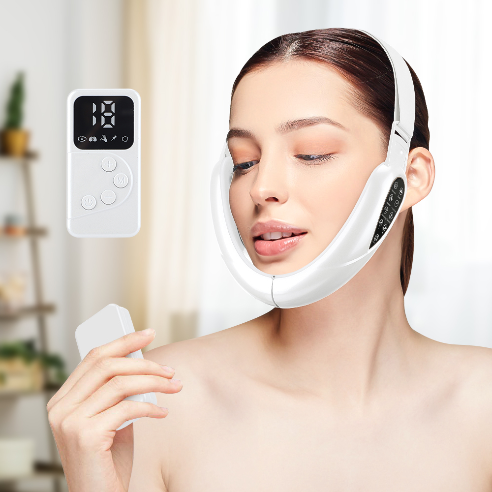 V ライン顔痩身リフティングデバイスマッサージャー肌の若返り整形美容器具電気二重あごベルトを軽減