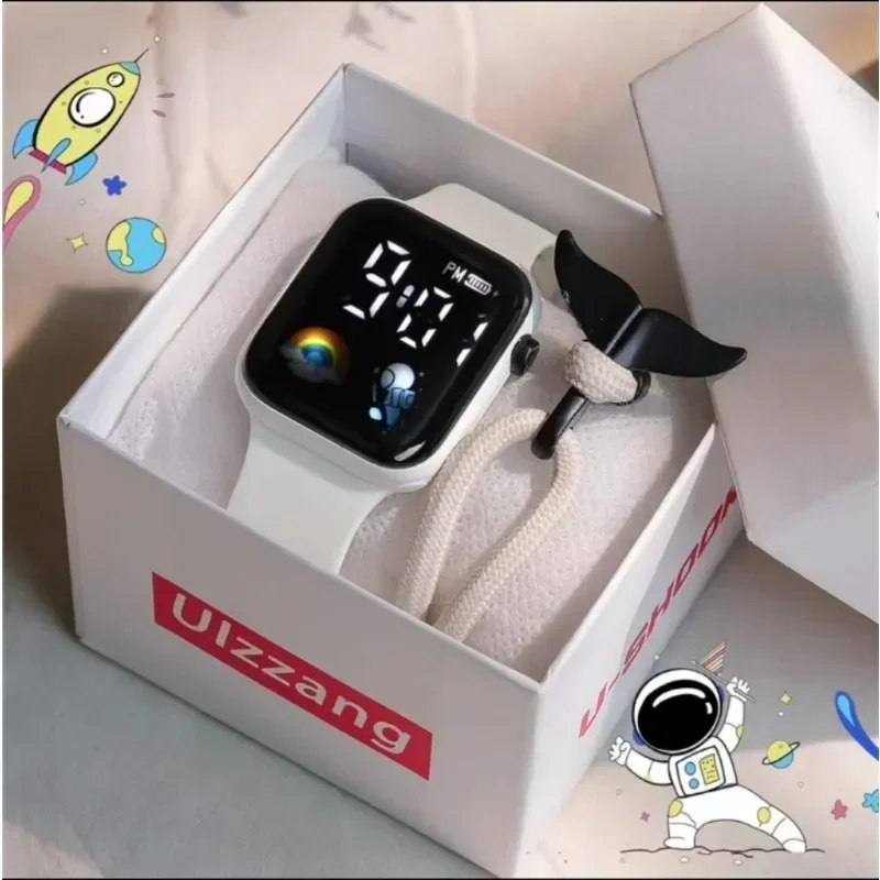 Relojes deportivos LED de moda, Reloj Digital Para hombre, relojes de pulsera electrónicos rosas, Reloj informal de silicona Para Mujer