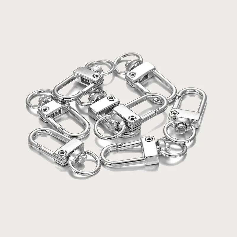 8 ชิ้น/ล็อตโลหะ Universal หัวเข็มขัดหัวเข็มขัดหลายสี Key BUCKLE หัวเข็มขัดกุ้งก้ามกรามหัวเข็มขัดกระเป๋าอุปกรณ์เสริม