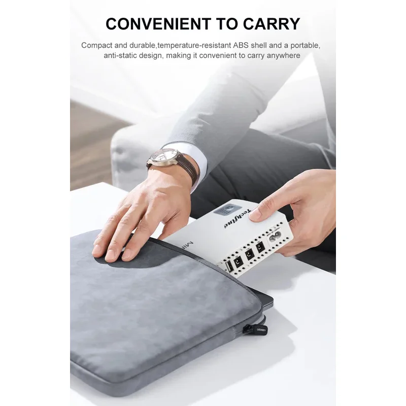 8000mAh 5V 9V 12V UPS Uninterrupted Backup Power Adapter Output Battery Pack for WiFi Router Modem Camera 50A UPS Power Bank