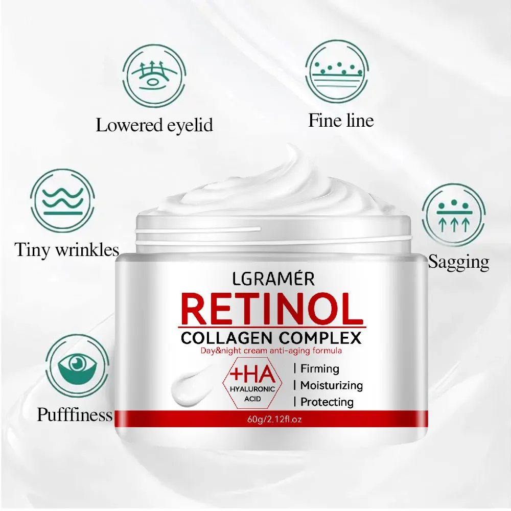 Crema rassodante lifting al retinolo Collagene Crema viso antirughe lisce per idratanti Sbiancanti Illumina i prodotti per la pelle