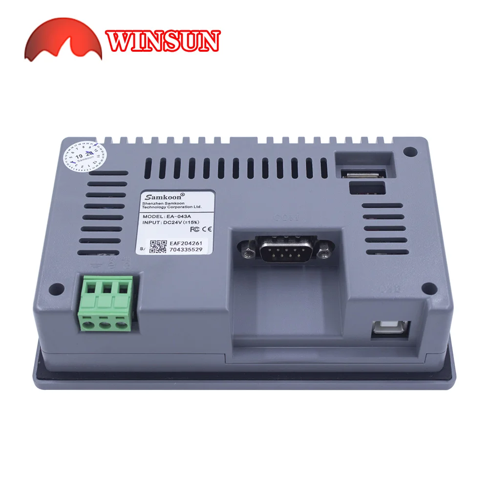 FX3U 14/20/24/32/40/44/60 MR/MT PLC support Samkoon EA-043A analog input 0-20mA with Cable included