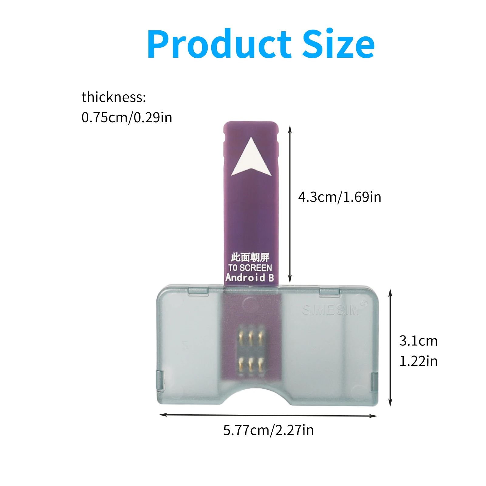 Cell Phone SIM Card Reader Adapter, External SIM Card Plate, Quick Change SIM Card for Cell Phone, Suitable for Samsung, MotoGP