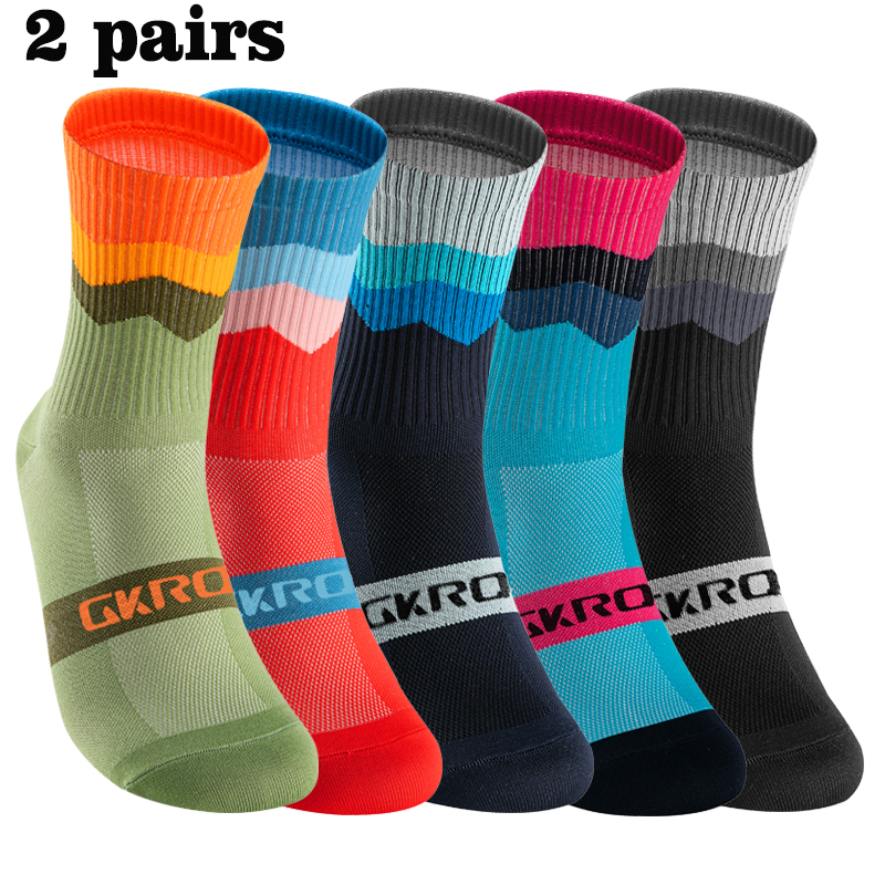 2pairs Professionelle Radfahren Socken Atmungsaktive Road Fahrrad Socken Männer Frauen Outdoor Sport Racing e Kompression Radfahren Für Frauen