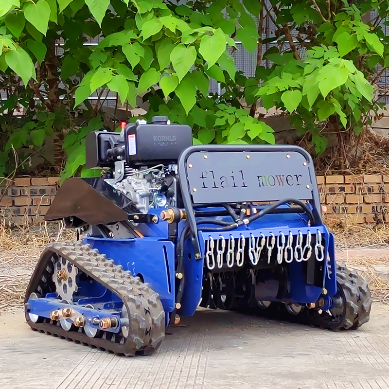 Aangepaste 2025 China fabriek directe levering rubberen rupsrobot zelfrijdende tuin grasmaaier met afstandsbediening voor Sa