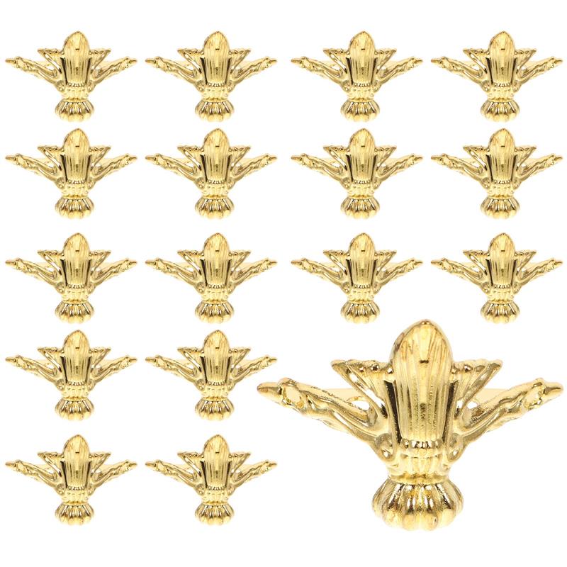 20Pcs Corner Bracket Zinc Alloy Jewelry Box Cornerry Box Feet Legs Wooden Case Support Feet Protector Fitting