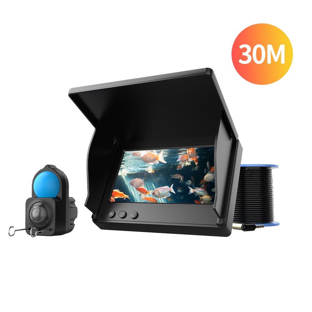 1080p hd 4.3 "tela lcd câmera de pesca subaquática com visão noturna conjunto completo de equipamentos de pesca com 30m para pesca no gelo