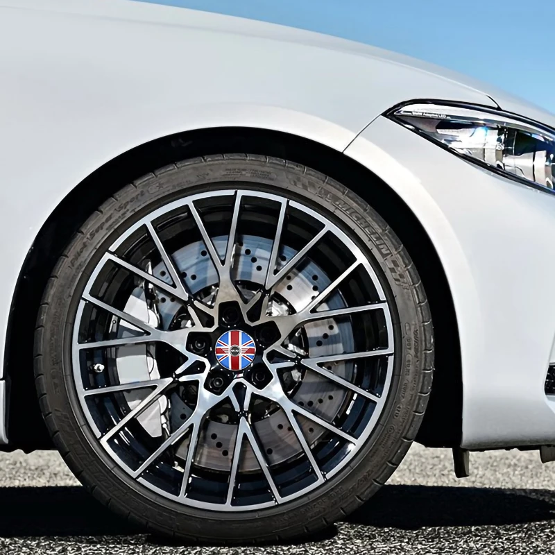 4 Uds 56mm para MINI Cooper One S JCW R56 R55 R53 R60 F55 R56 R57 R59 accesorios tapas de cubo de centro de rueda de coche pegatinas insignia calcomanías