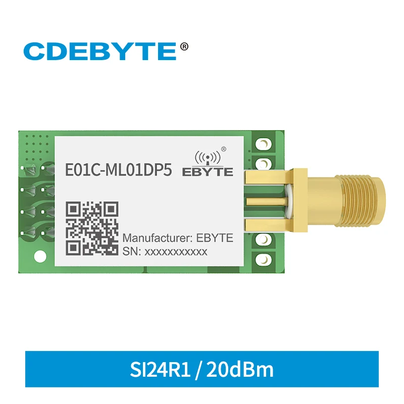2,4 GHz Si24R1 PA LNA RF SPI-Modul 100 mW 20 dBm E01C-ML01DP5 CDEBYTE 2,5 km drahtloser Sender und Empfänger mit großer Reichweite nRF24L01+